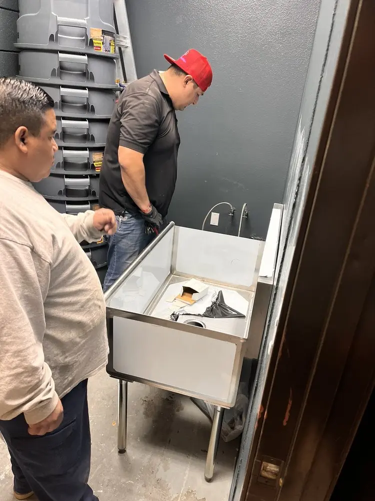Commercial plumbing and sink installation in Phoenix